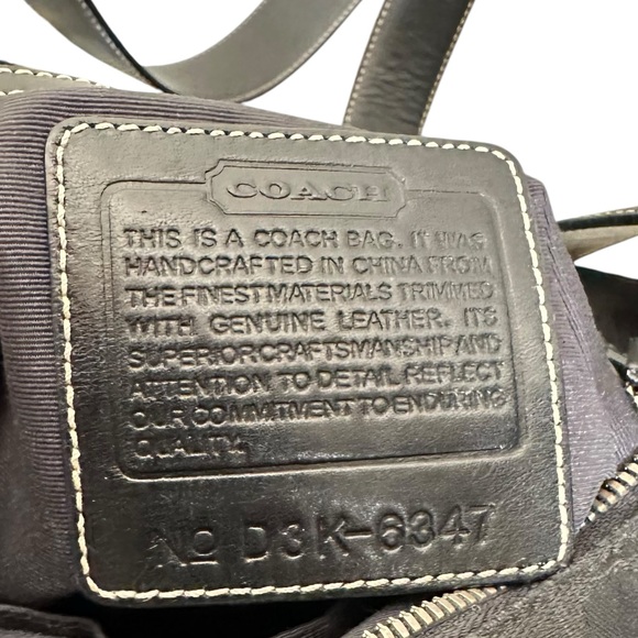 COACH Vintage Monogram Canvas Leather Trim Crossbody - Picture 12 of 14